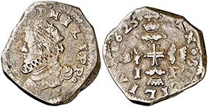 1623. Felipe IV. Messina. I-P. 3 tari. (Vti. ... 