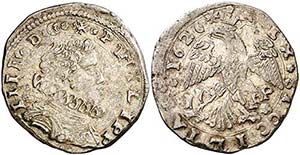 1626. Felipe IV. Messina. I-P. 4 tari. (Vti. ... 