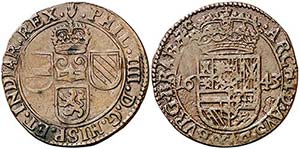 1643. Felipe IV. Amberes. 1 liard. (Vti. ... 
