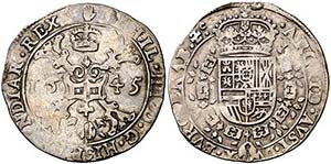 1645. Felipe IV. Amberes. 1/4 de patagón. ... 