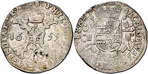 1655. Felipe IV. Amberes. 1/2 patagón. ... 