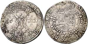 1622. Felipe IV. Amberes. 1 patagón. (Vti. ... 