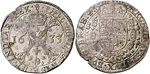 1633. Felipe IV. Amberes. 1 patagón. (Vti. ... 