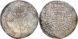 1637. Felipe IV. Amberes. 1 patagón. (Vti. ... 