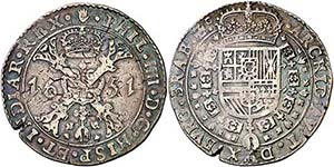 1651. Felipe IV. Amberes. 1 patagón. (Vti. ... 
