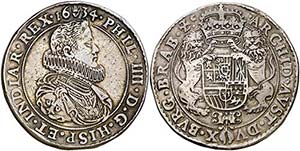 1634. Felipe IV. Amberes. Doble ducatón. ... 