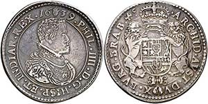 1639. Felipe IV. Amberes. Doble ducatón. ... 