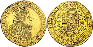 1637. Felipe IV. Amberes. Doble soberano. ... 