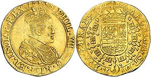 1638. Felipe IV. Amberes. Doble soberano. ... 