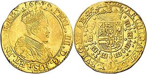 1639. Felipe IV. Amberes. Doble soberano. ... 