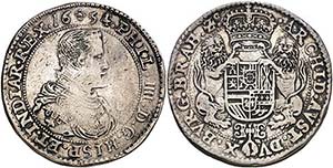 1654. Felipe IV. Bruselas. Doble ducatón. ... 