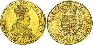 1644. Felipe IV. Bruselas. Doble soberano. ... 