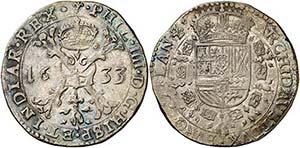 1633. Felipe IV. Brujas. 1 patagón. (Vti. ... 