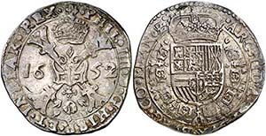 1652. Felipe IV. Brujas. 1 patagón. (Vti. ... 