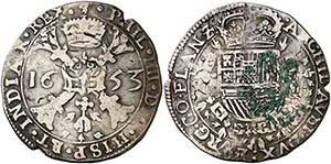1653. Felipe IV. Brujas. 1 patagón. (Vti. ... 
