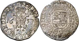 1657. Felipe IV. Brujas. 1 patagón. (Vti. ... 