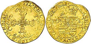 1632. Felipe IV. Brujas. 1 corona de oro. ... 