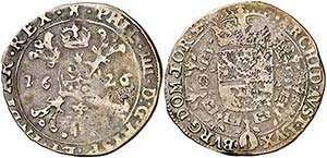 1626. Felipe IV. Tournai. 1/4 de patagón. ... 