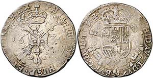 1634. Felipe IV. Tournai. 1 patagón. (Vti. ... 