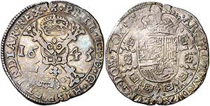1643. Felipe IV. Tournai. 1 patagón. (Vti. ... 