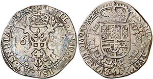 1652. Felipe IV. Tournai. 1 patagón. (Vti. ... 