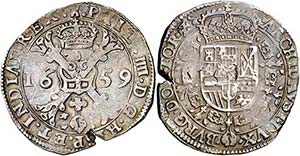 1659. Felipe IV. Tournai. 1 patagón. (Vti. ... 