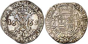 1665. Felipe IV. Tournai. 1 patagón. (Vti. ... 