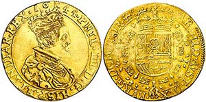 1644. Felipe IV. Tournai. Doble soberano. ... 