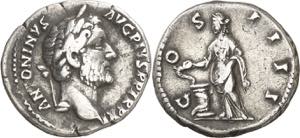 (148 d.C.). Antonino pío. Denario. (Spink ... 