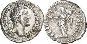 (159-160 d.C.). Antonino pío. Denario. ... 