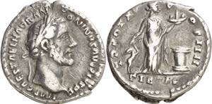 (151-152 d.C.). Antonino pío. Denario. ... 