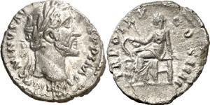 (156-157 d.C.). Antonino pío. Denario. ... 