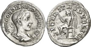 (241-242 d.C.). Gordiano III. Denario. ... 