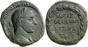 (251 d.C.). Treboniano Galo. Sestercio. ... 