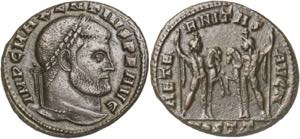 (309-312 d.C.). Majencio. Ostia. Follis. ... 