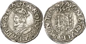1540. Carlos I. Besançon. 1 carlos. (Vti. ... 