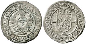 1552. Carlos I. Ratisbona. 3 kreuzer ... 