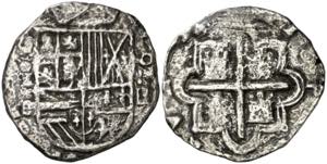 1592. Felipe II. Segovia. . 2 reales. (AC. ... 