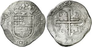 s/d. Felipe II. Sevilla. F. 8 reales. (AC. ... 