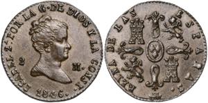 1846. Isabel II. Segovia. 2 maravedís. (AC. ... 