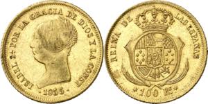 1855. Isabel II. Madrid. 100 reales. (AC. ... 