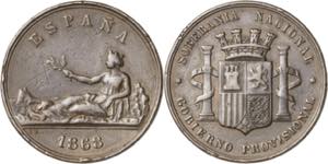 1868. Gobierno Provisional. Medalla que ... 