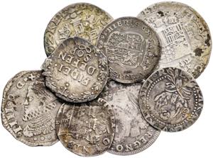 Lote de 8 monedas distintas en plata del ... 