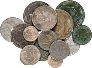 1877 a 1927. Lote de 15 monedas distintas, ... 