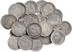Lote de 28 monedas de 50 céntimos de fechas ... 
