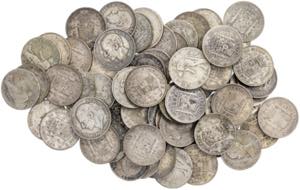 1869 a 1905. 2 pesetas. Lote de 66 monedas. ... 