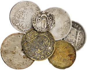 Lote de 6 monedas en plata (5 españolas) y ... 
