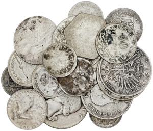 Lote de 21 monedas en plata, españolas y ... 