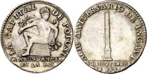 Bolivia. (1845). Potosí IV Aniversario de ... 