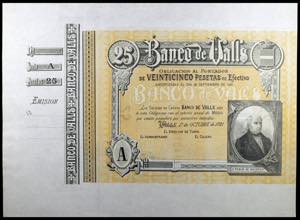 1921. Banco de Valls. 25 pesetas. 1 de ... 